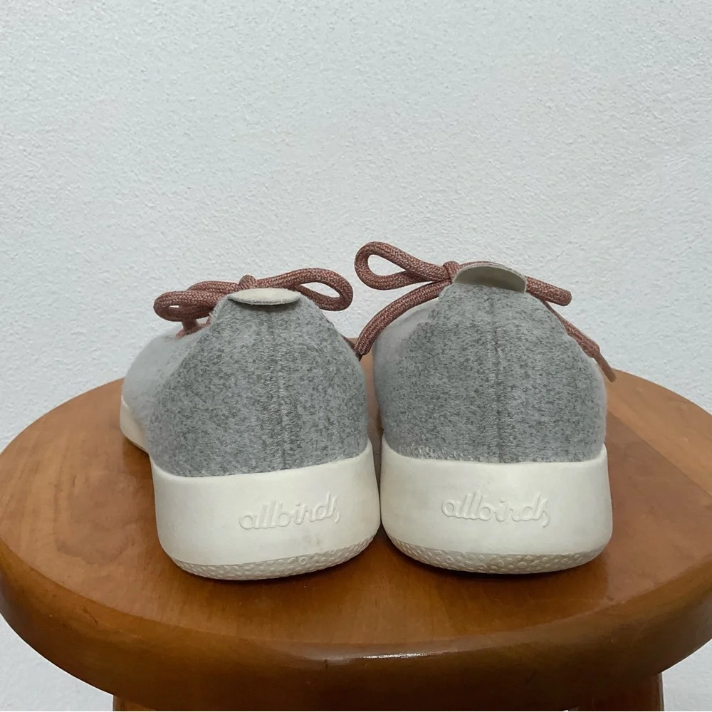 Allbirds Super Light Light Grey, Brown Laces Merino Wool Sneakers Size 6